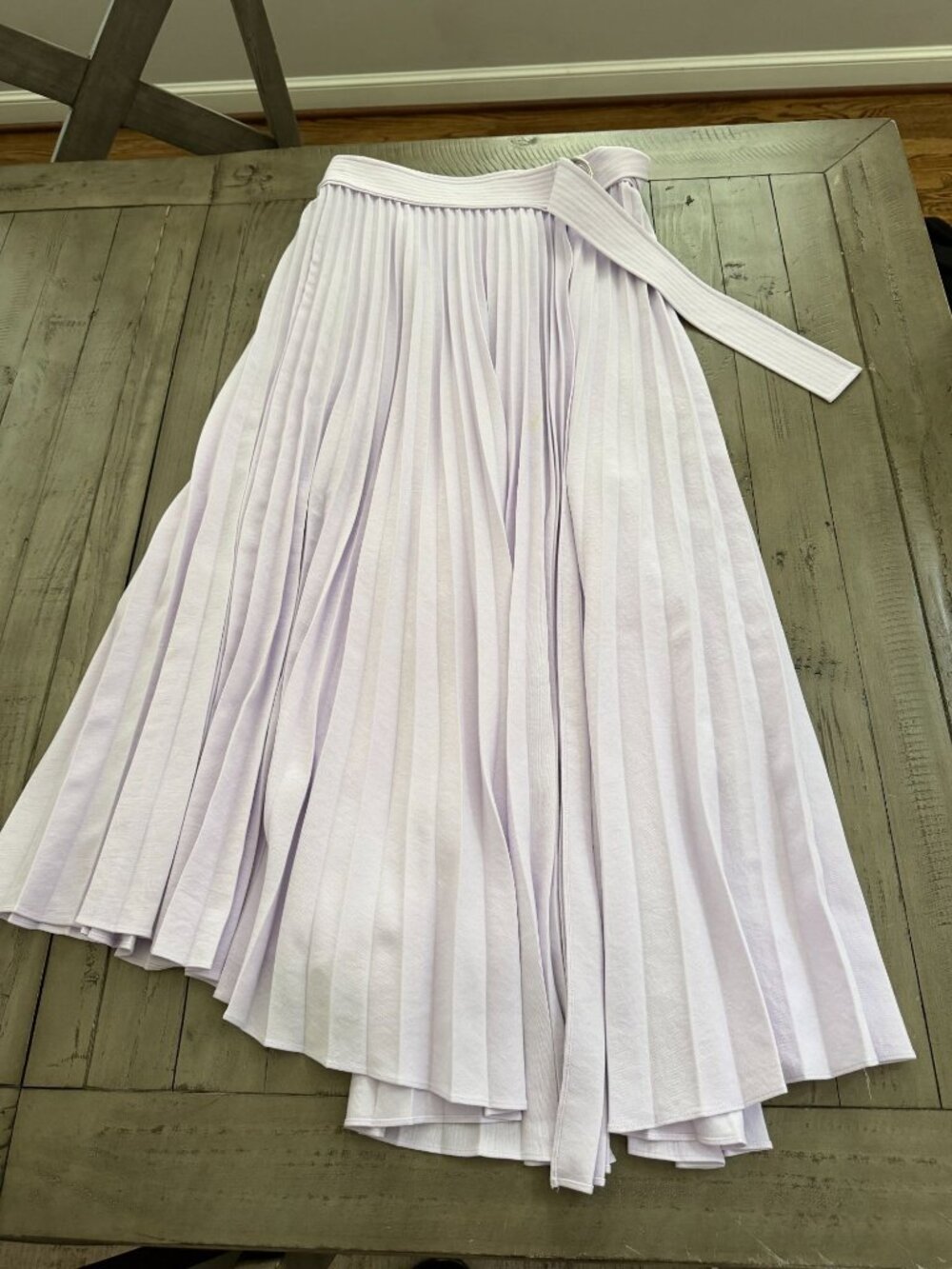 A.L.C. Arielle Pleated Midi Skirt in Chuckoo Lilac Purple Size 4 - Picture 2 of 4